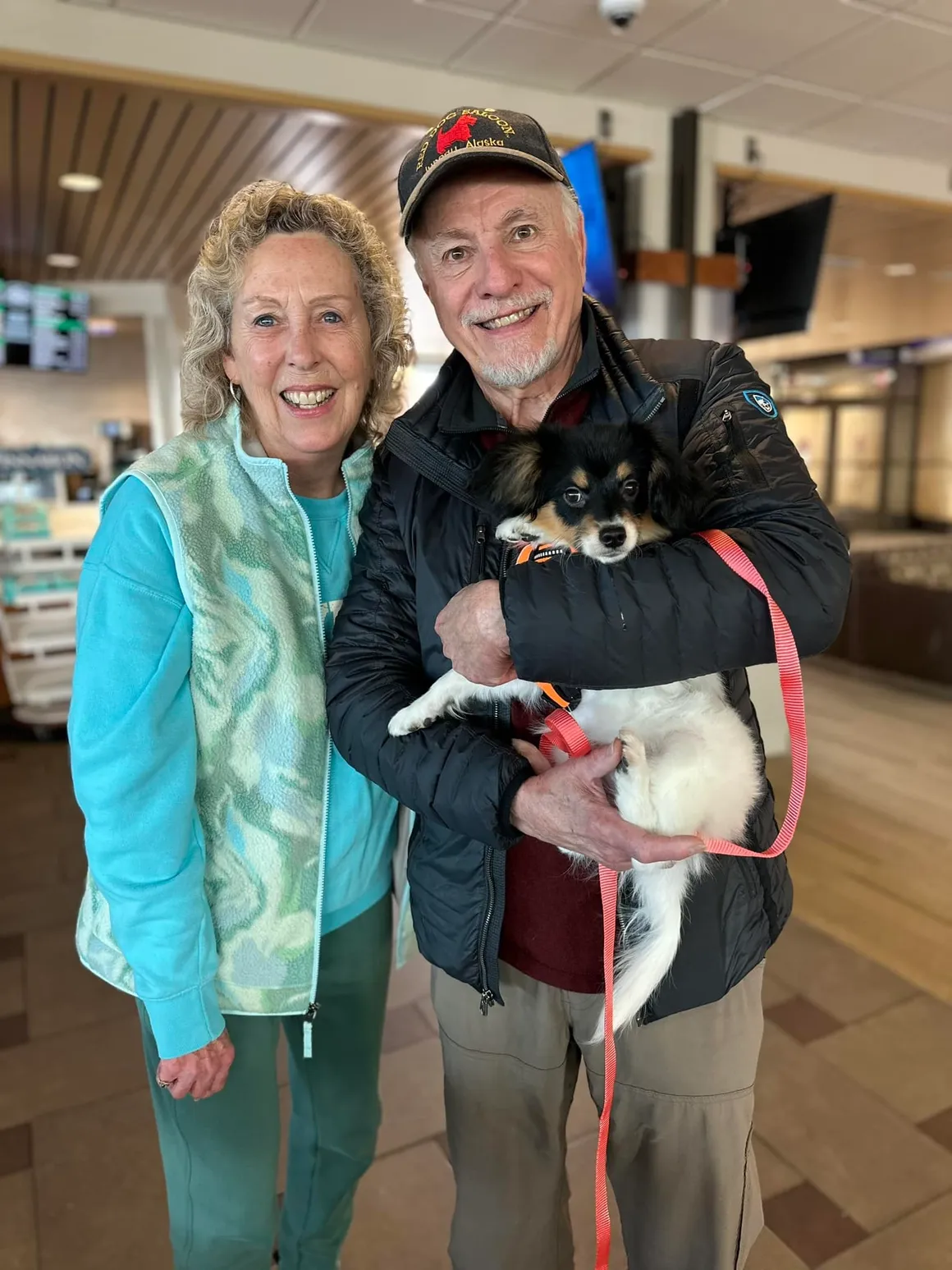 Happy couple reunited with their dog